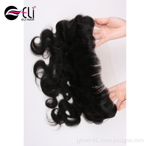 Factory Wholesale All Textures Cheap 100% Human Brazilian Hair Weave Frontal Closures Swiss Lace Frontal
